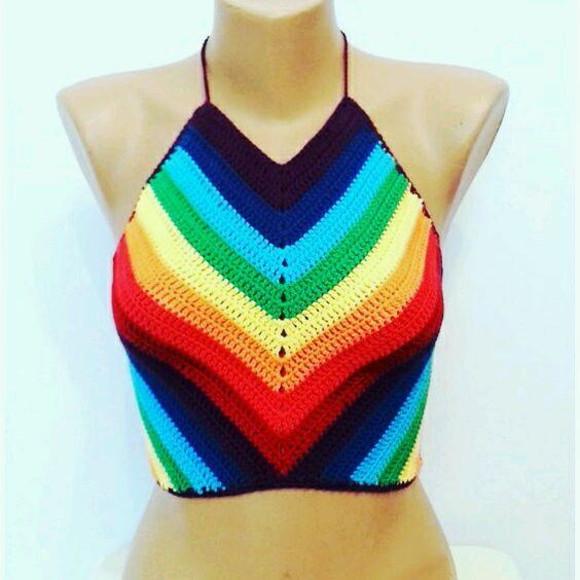 Top Cropped Crochê