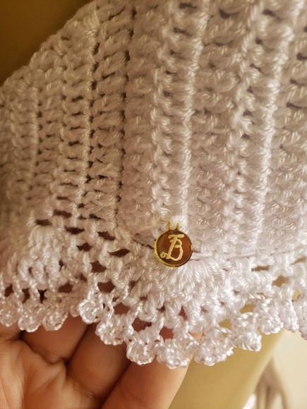 Top Cropped E Saia De Crochê