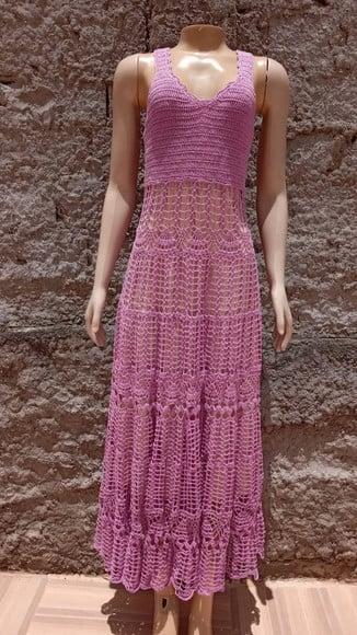 Vestido Crochê Adulto