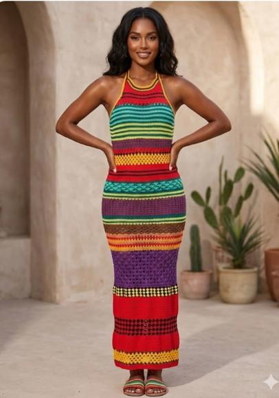 Vestido Crochê Adulto