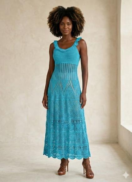 Vestido Crochê Adulto