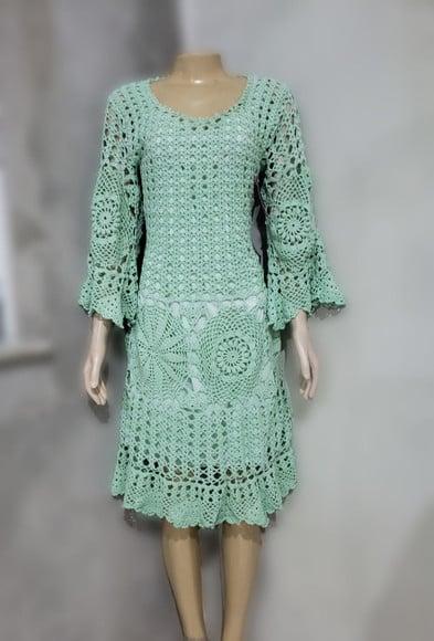 Vestido Crochê Adulto