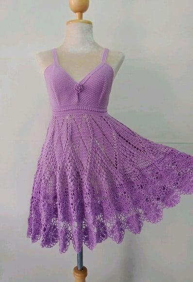 Vestido Crochê Adulto