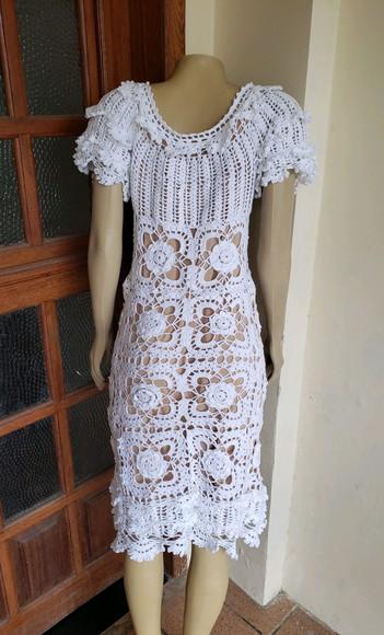 Vestido Crochê Adulto
