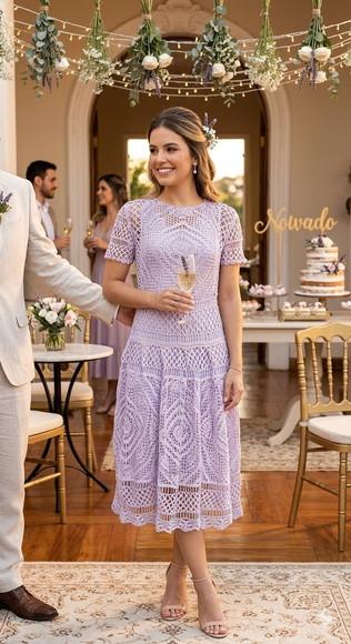 Vestido Crochê Adulto