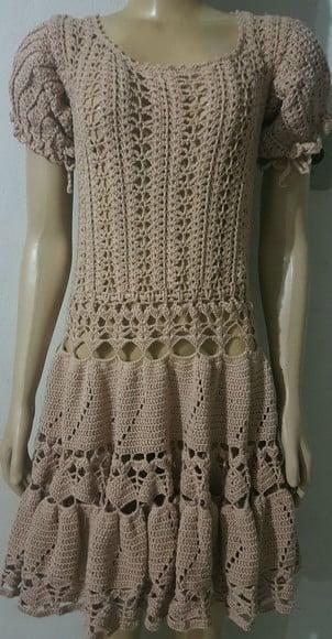 Vestido Crochê Adulto