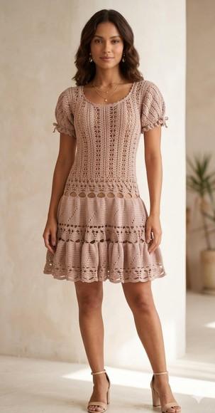 Vestido Crochê Adulto