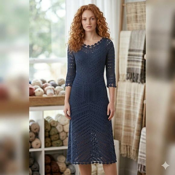 Vestido Crochê Adulto