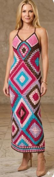 Vestido Crochê Adulto