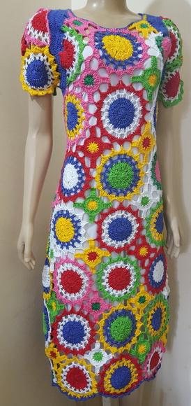 Vestido Crochê Adulto