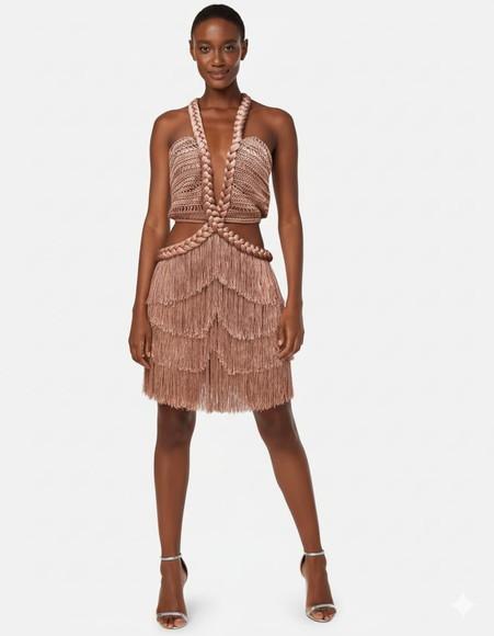 Vestido Crochê Adulto 100% Seda Polimiada