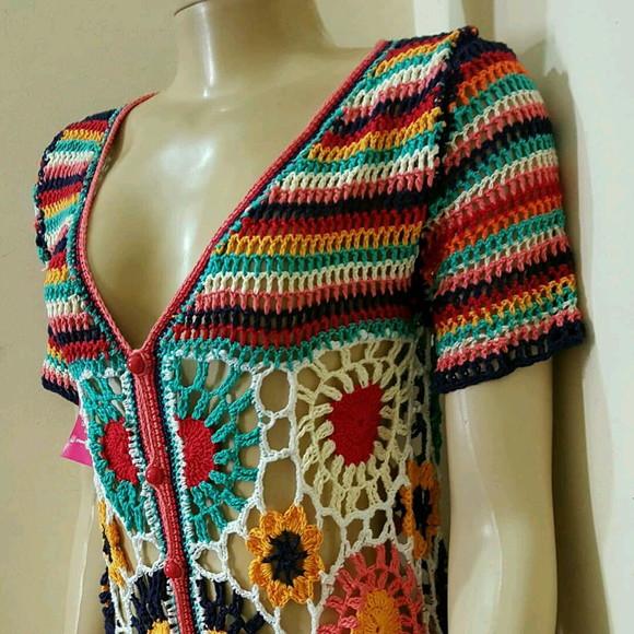 Vestido Crochê Adulto Squares