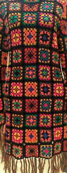 Vestido Crochê Adulto Squares