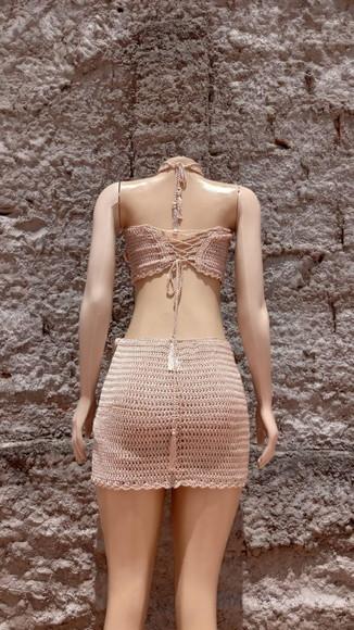 Vestido Crochê Flores