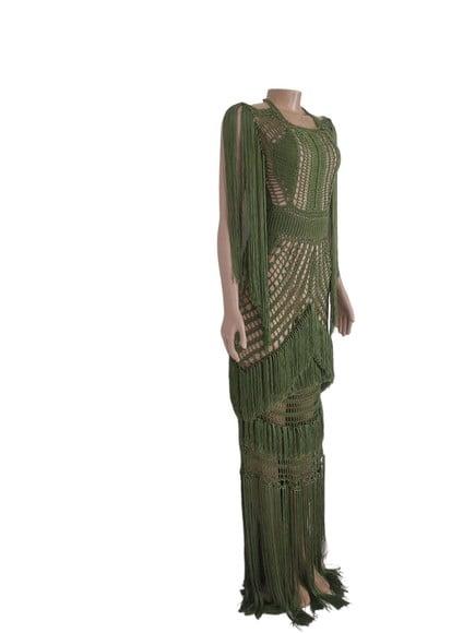 Vestido Crochê Franjas