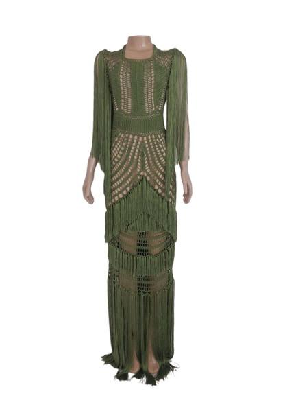 Vestido Crochê Franjas