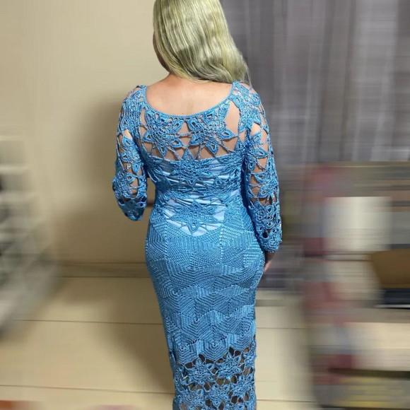 Vestido Crochê Poliamida