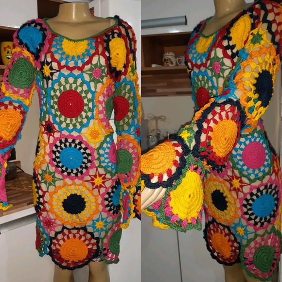 Vestido Croche Squares