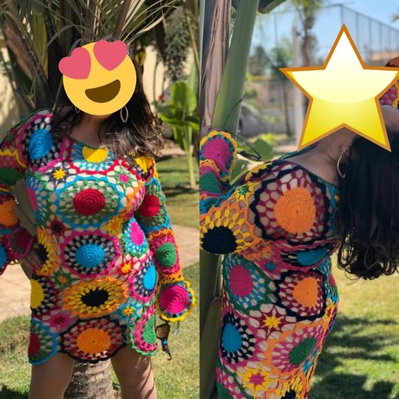 Vestido Croche Squares