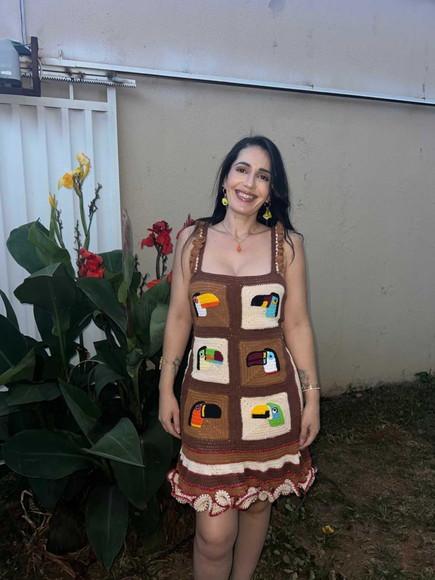 Vestido Crochê Tucano Babado