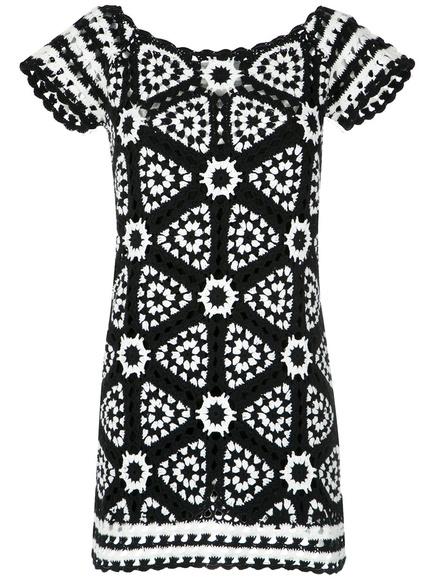 Vestido Curto Crochê Adulto