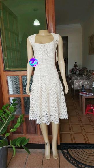 Vestido De Croche Midi Adulto