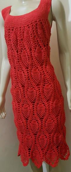 Vestido De Croche Midi Adulto