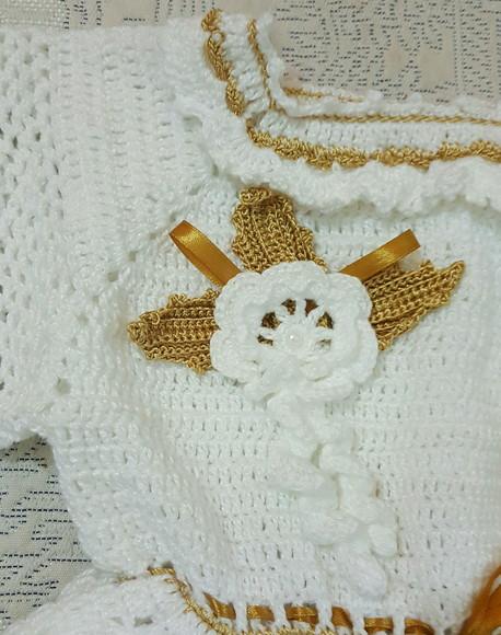 Vestido Infantil de Croche para Batizado