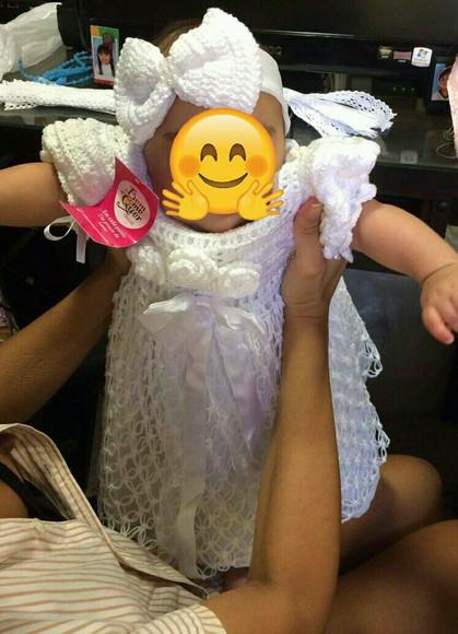 Vestido Infantil De Croche Para Batizado