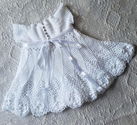 Vestido Infantil De Croche Para Batizado