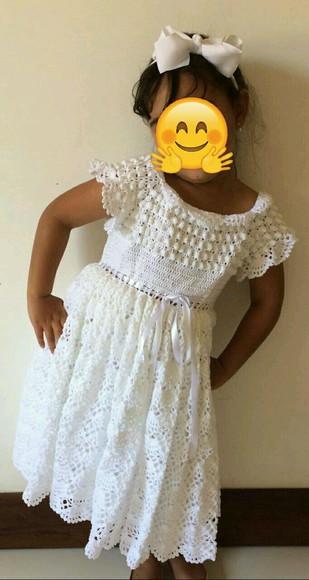Vestido Infantil De Croche Para Batizado
