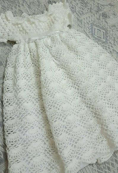 Vestido Infantil De Croche Para Batizado