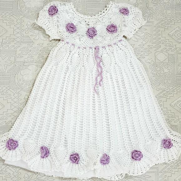 Vestido Infantil De Croche Para Batizado