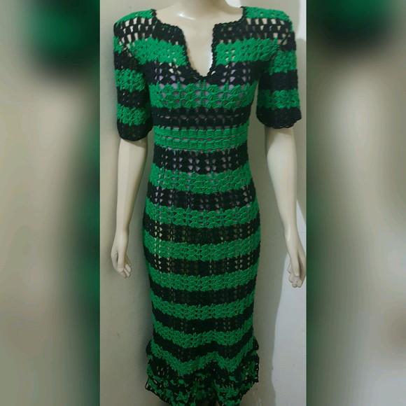 Vestido Longo Crochê Adulto