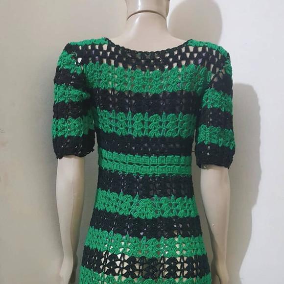 Vestido Longo Crochê Adulto