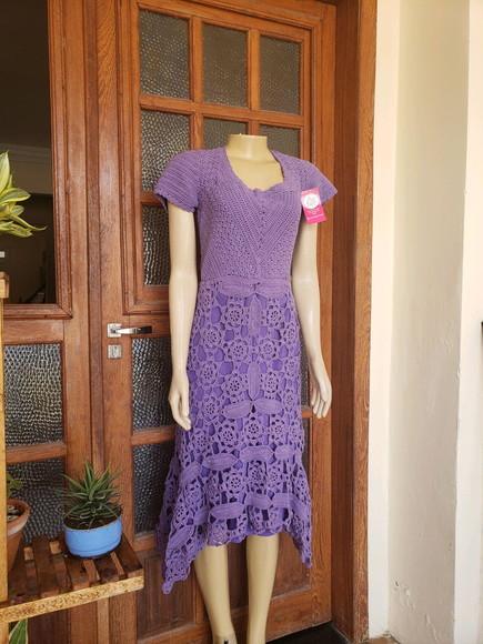 Vestido Midi Crochê Adulto