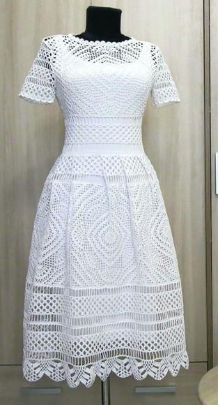 Vestido Noiva Branco Croche