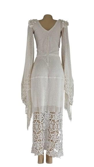 Vestido Noiva Crochê Adulto