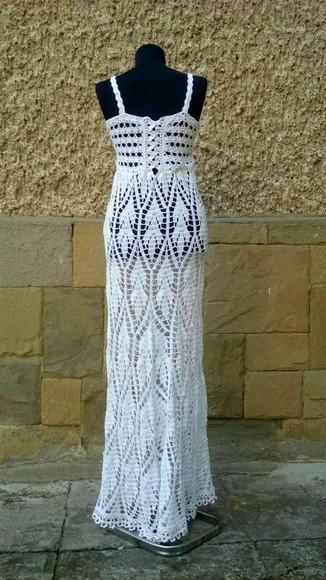 Vestido Noiva Crochê Adulto