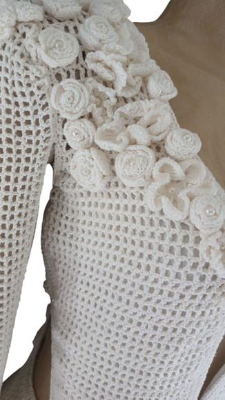 Vestido Noiva Crochê Adulto