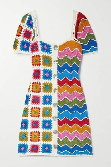 Vestido Squares Crochê Adulto