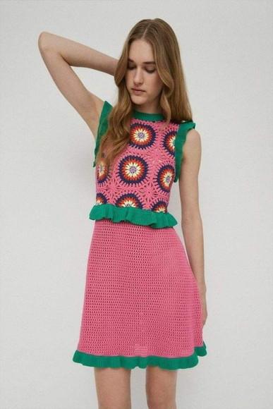 Vestido Squares Crochê Adulto