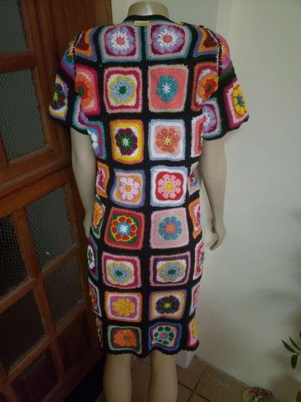 Vestido Squares Crochê Adulto