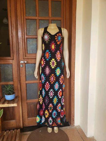 Vestido Squares Crochê Adulto