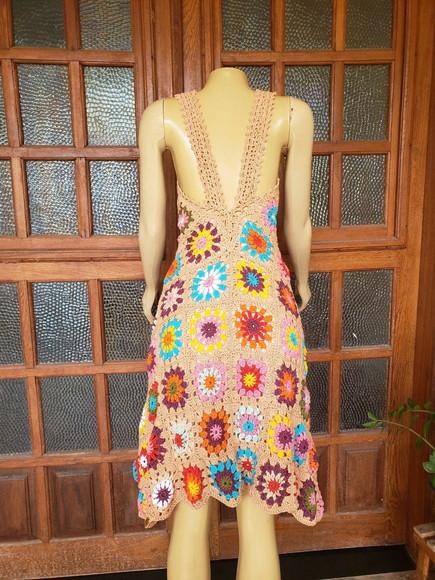Vestido Squares Crochê Adulto