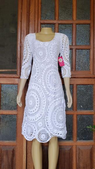 Vestido Squares Crochê Adulto