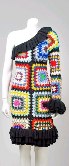 Vestido Squares Crochê Adulto