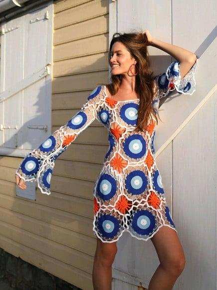 Vestido Squares Crochê Adulto