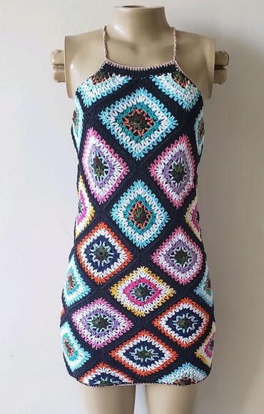 Vestido Squares Crochê Adulto