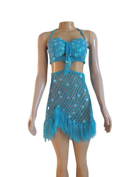 Vestido/ Saida de Praia Croche